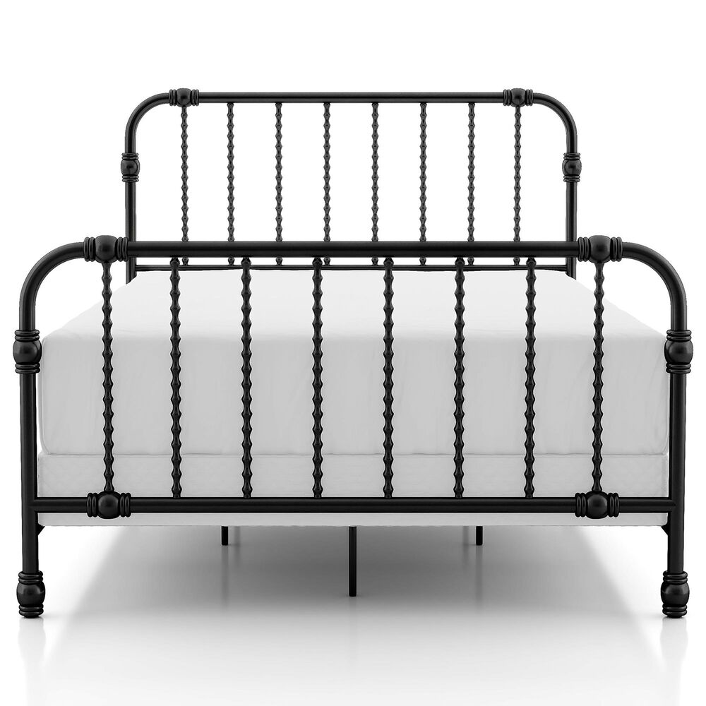 Furniture of America Wren Full Spindle Kids Bed in Black, , large