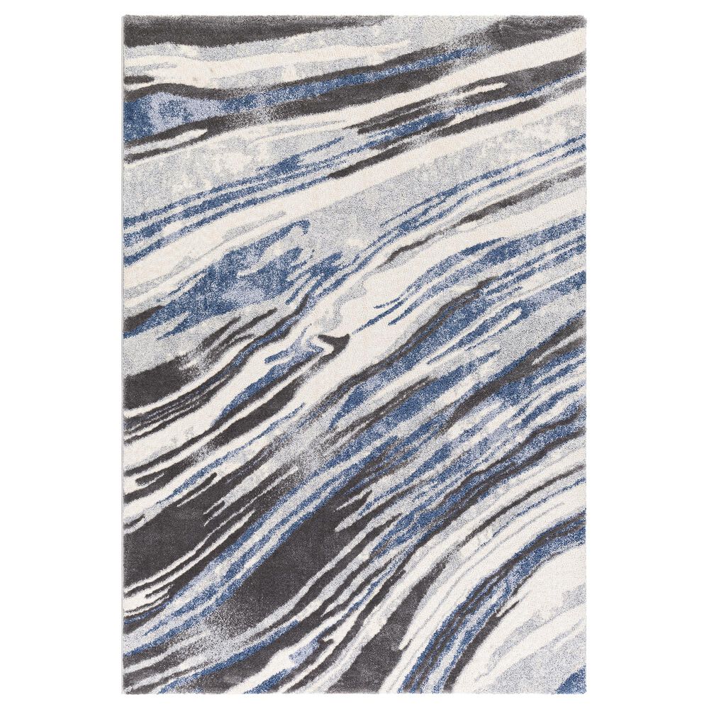Surya Cielo 5"3" x 7"3" Charcoal, Gray, White and Navy Area Rug, , large