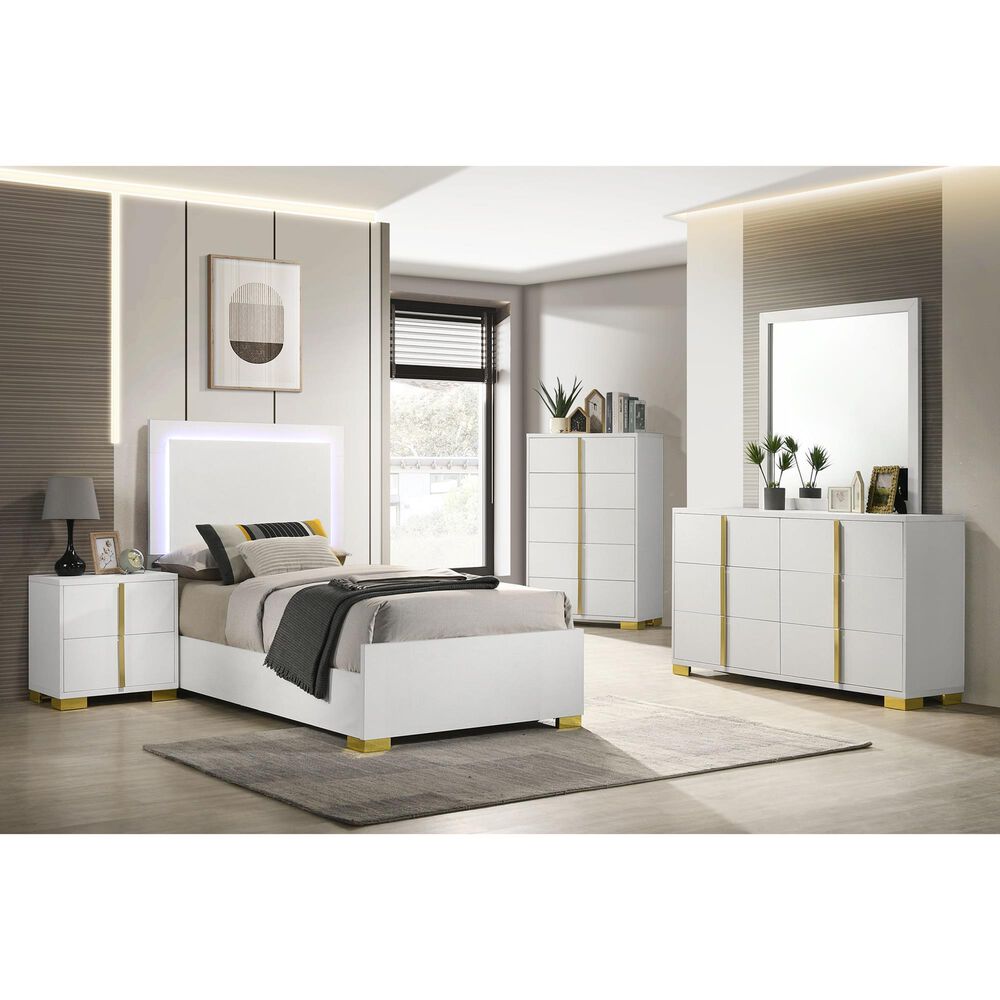 Pacific Landing Marceline Twin Bed in White, , large