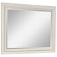 Ashley Shaybrock 5-Drawer Dresser and Mirror in Antique White and Brown, , large