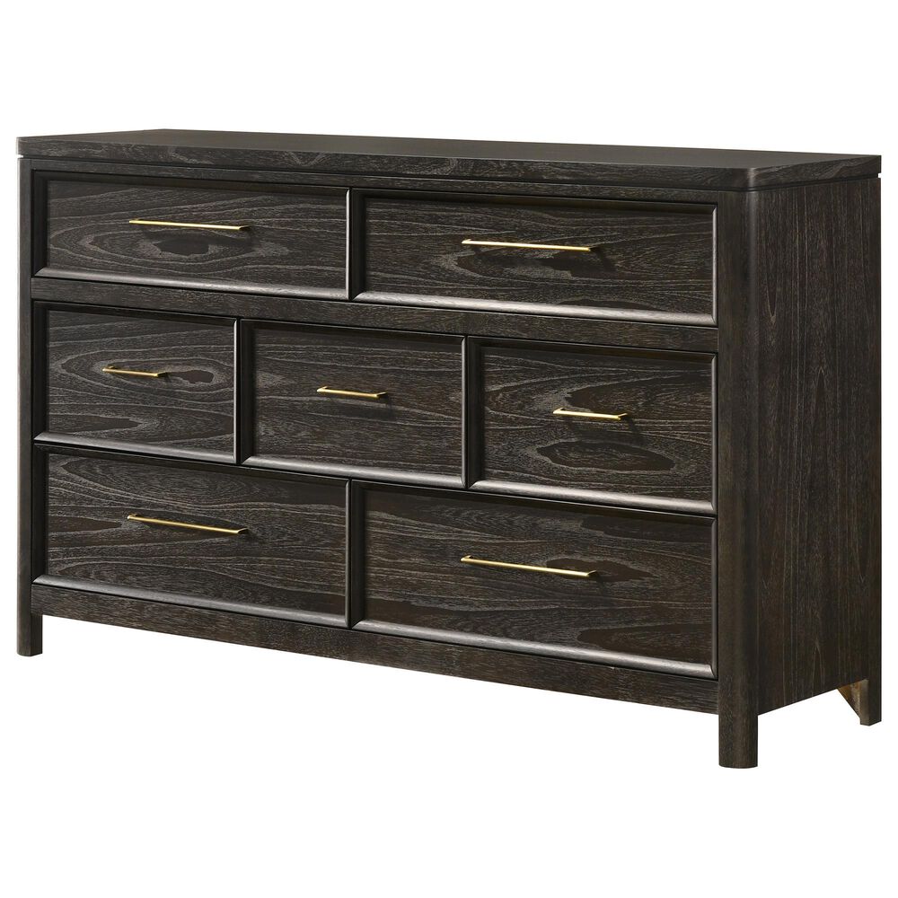 Crown Mark Ethel 4 Piece King Bedroom Set in Dark Brown, , large