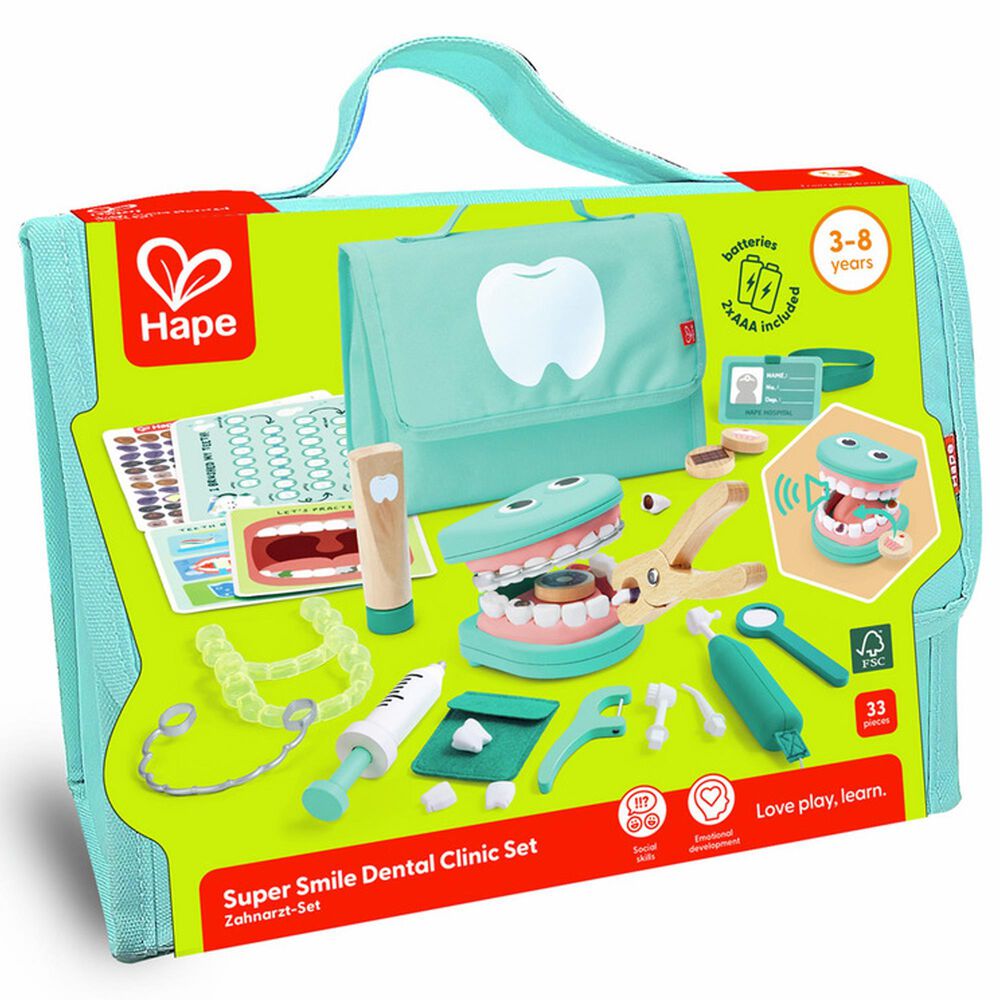 Hape Toys Super Smile Dental Clinic Playset in Multicolor, , large