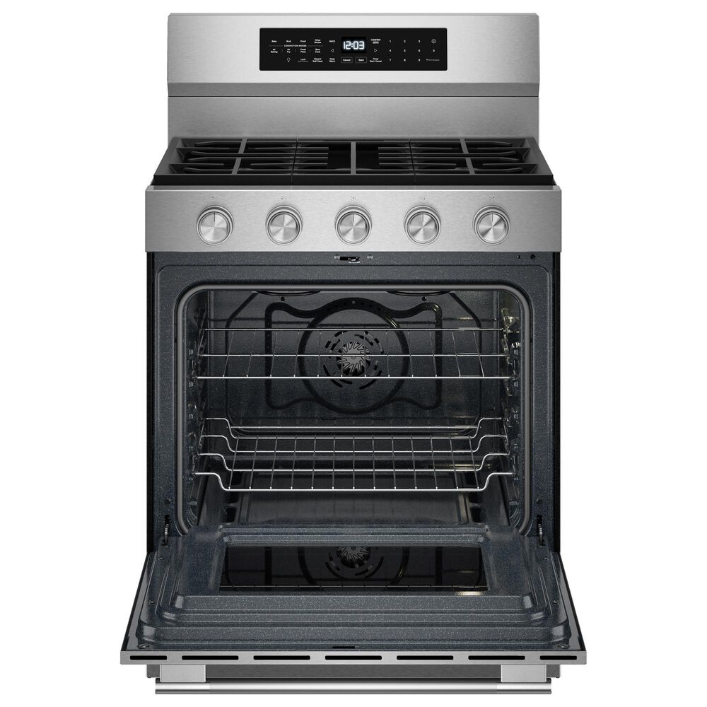 KitchenAid 2-Piece Kitchen Package with 30" Smart Freestanding Gas Range and 30" Over-the-Range Microwave Oven in PrintShield Stainless Steel, , large