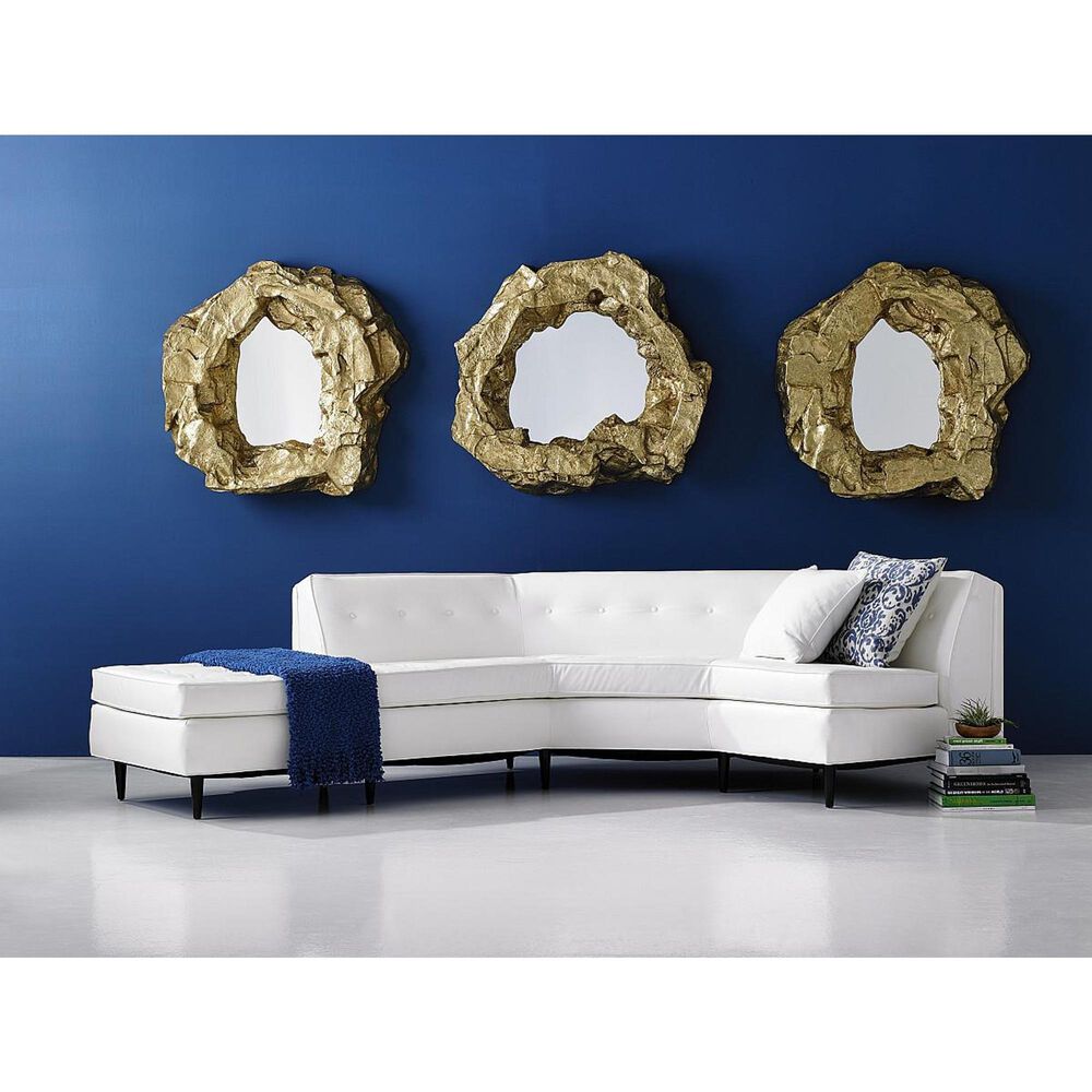 TimberHaus Rock Pond Narrow Mirror in Gold, , large