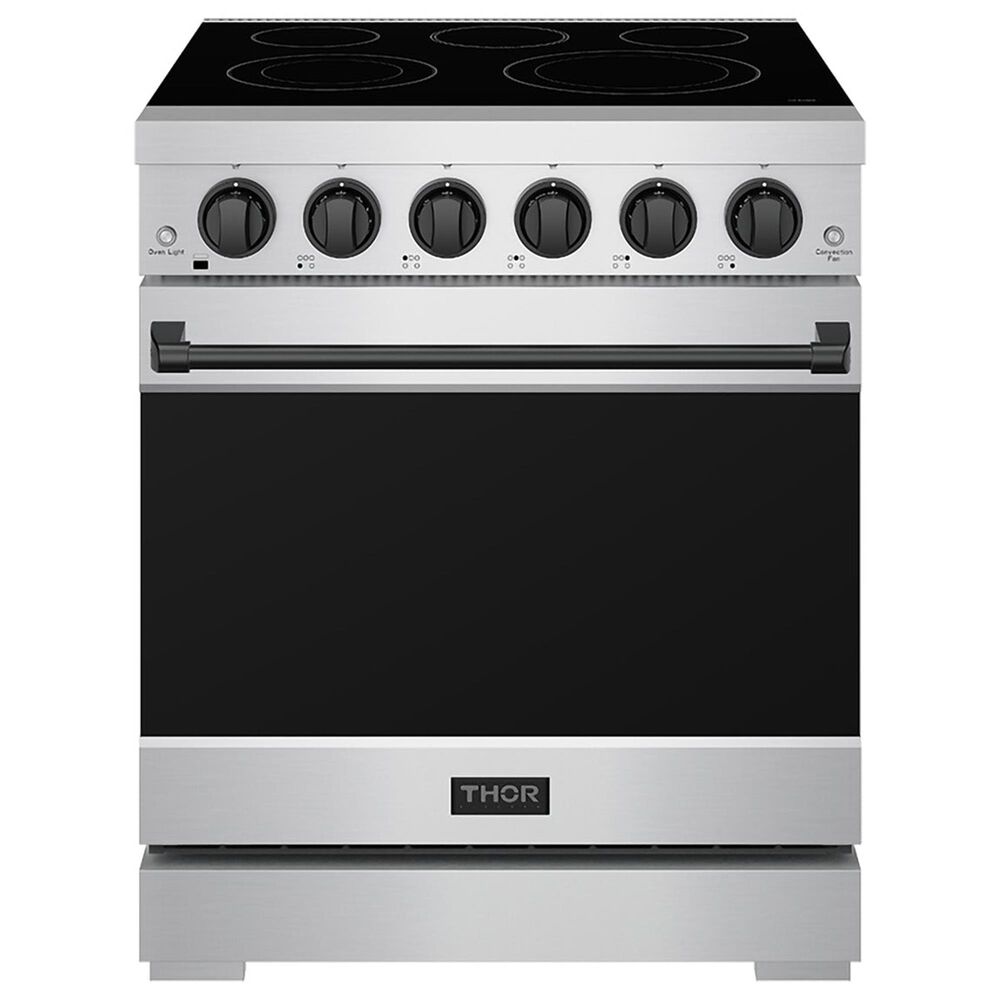 Thor Kitchen Gordon Ramsay 4.6 Cu. Ft. Professional Freestanding Electric Range with Black Handle Kit in Stainless Steel, , large