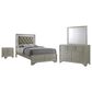 Crown Mark Lyssa 4-Piece Full Panel Bedroom Set with Dresser Mirror in Champagne, , large