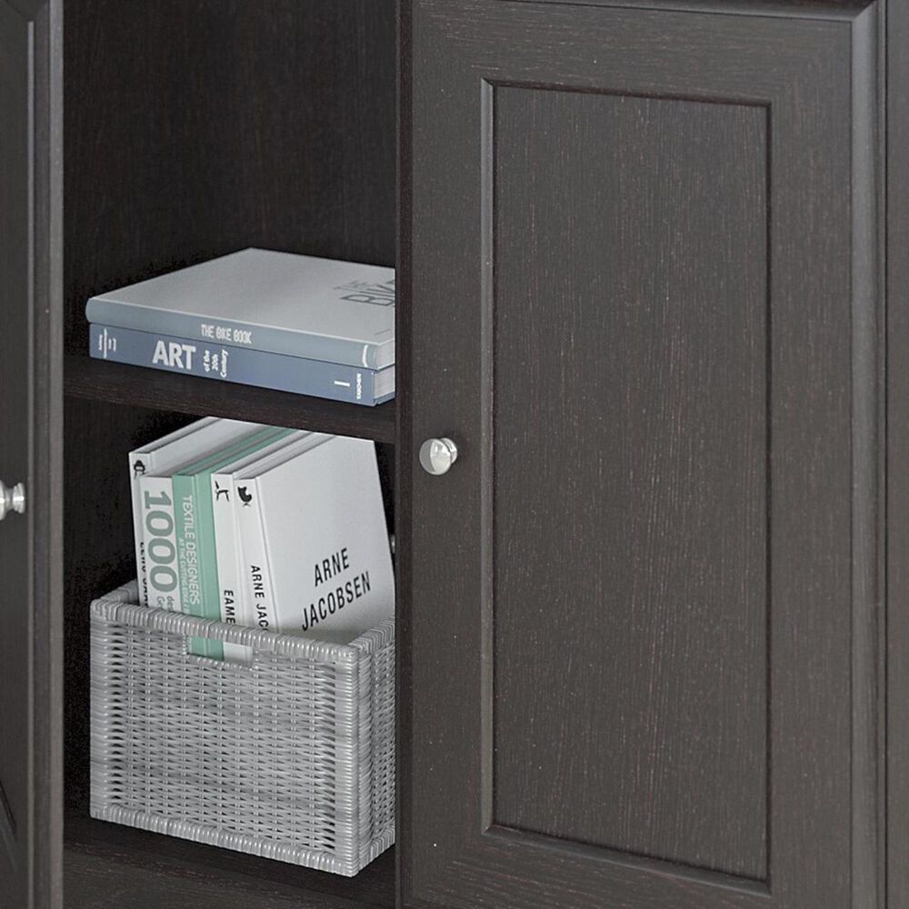 Bush Cabot Small Storage with Doors in Espresso Oak Nebraska