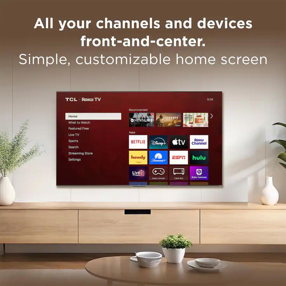 TCL 85" Class Q6LR Series 4K QLED Smart TV with Roku TV, , large