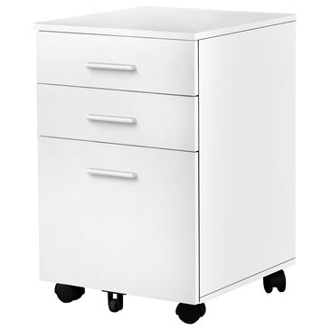Monarch Specialties 24" Filing Cabinet in White, , large