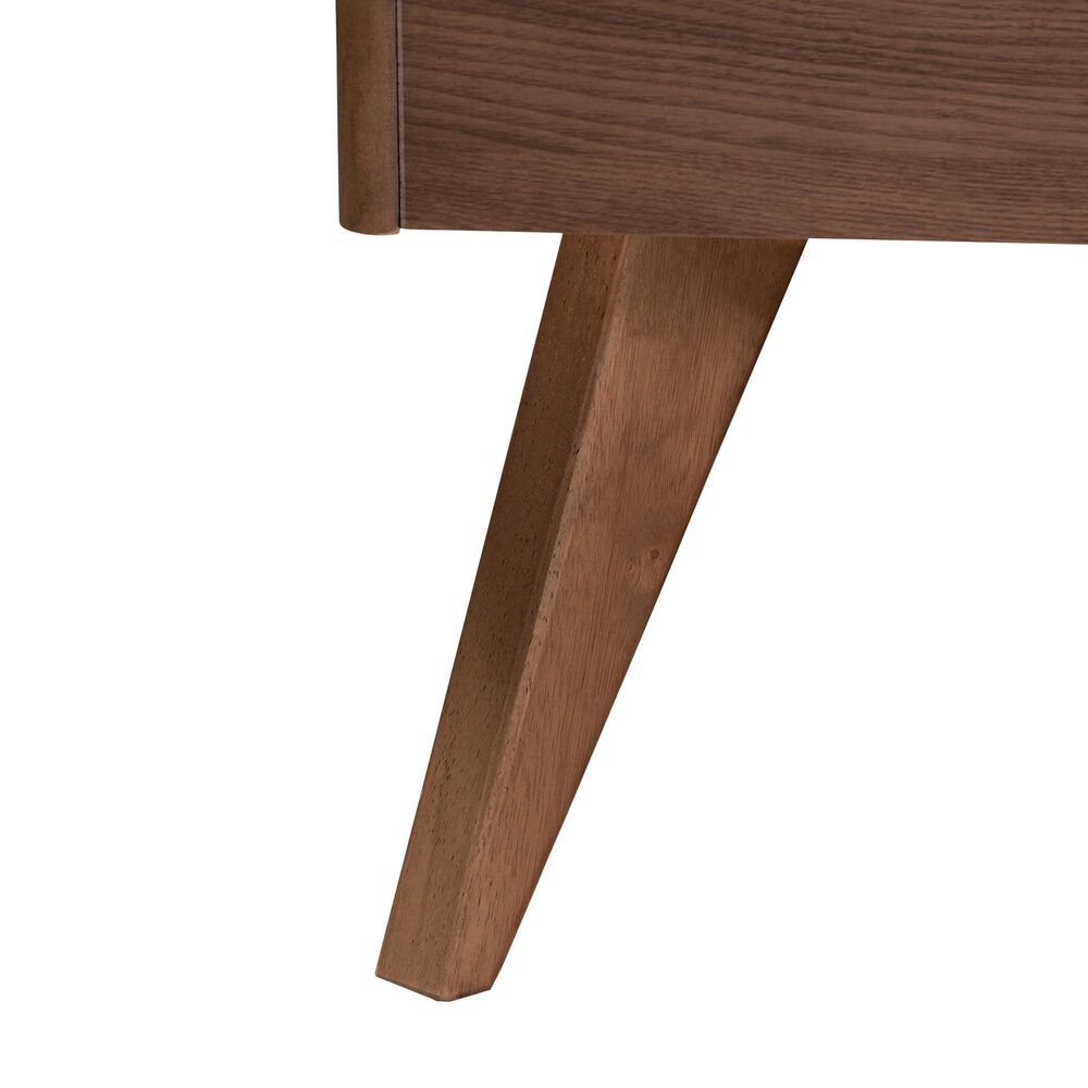 Baxton Studio Lissette Full Platform Bed Frame in Walnut Brown, , large