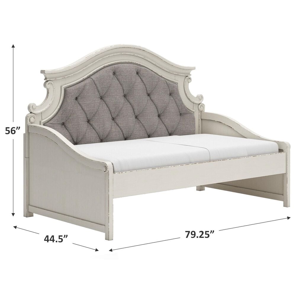 Ashley Realyn Twin Daybed in Chipped White and Brown, , large