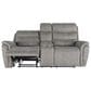 New Heritage Design Kamari Manual Reclining Loveseat in Gray, , large