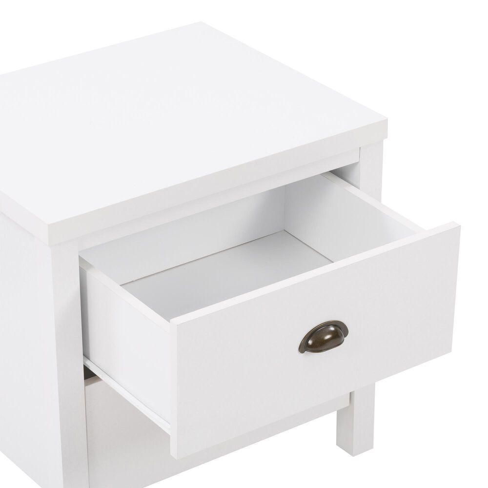 CorLiving Boston Nightstand in White, , large