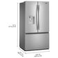 Whirlpool 29.58 Cu. Ft. Freestanding French Door Bottom Mount Refrigerator in Fingerprint Resistant Stainless Steel, , large