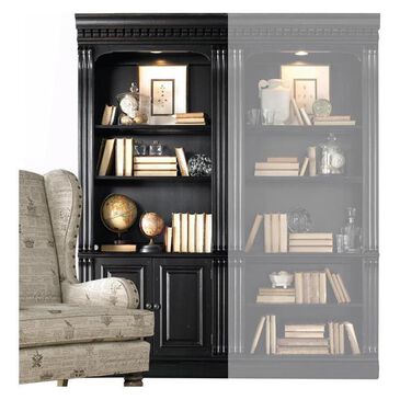 Hooker Furniture Telluride Door Bunching Bookcase in Black with Reddish Brown Rub-Through, , large