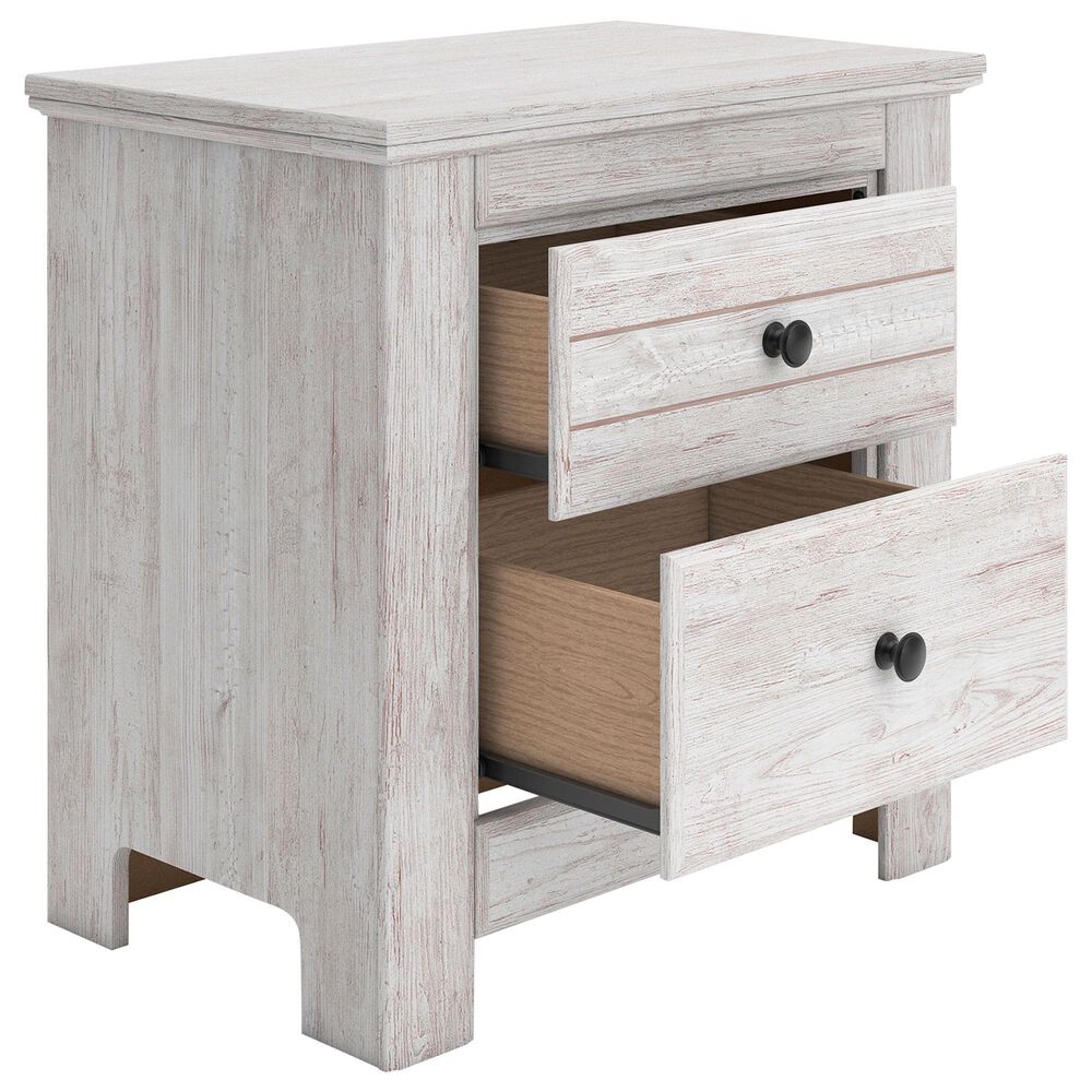 Ashley Makidern 2 Drawer Nightstand in Whitewash, , large