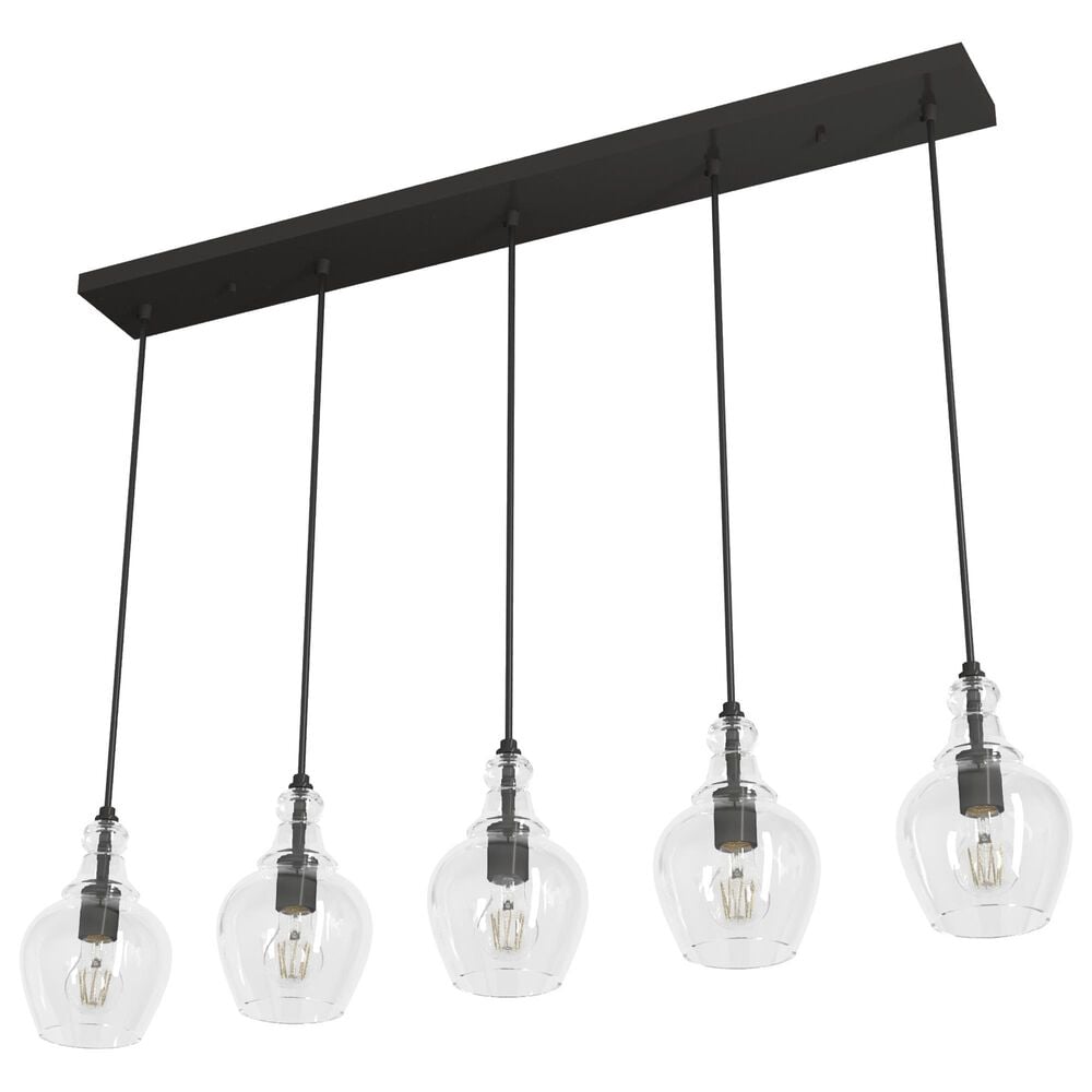 Hunter Maple Park 5-Light Linear Cluster in Noble Bronze, , large