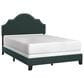 Richlands Furniture Cynthia Full Panel Bed with Green Upholstery in Black, , large