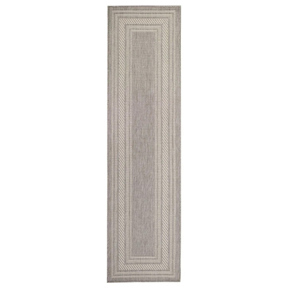 Nourison Horizon HOZ03 Grey 2" x 6" Indoor/Outdoor Runner, , large