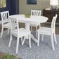 CorLiving Dillon Pedestal Dining Table with Leaf in White - Table Only, , large