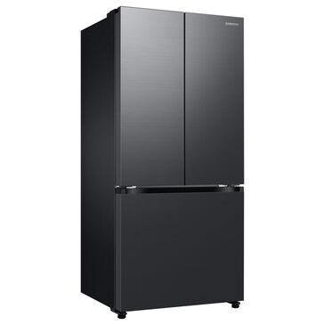 Samsung 17.5 Cu. Ft. 3-Door French Door Refrigerator in Black Caviar Matt, , large
