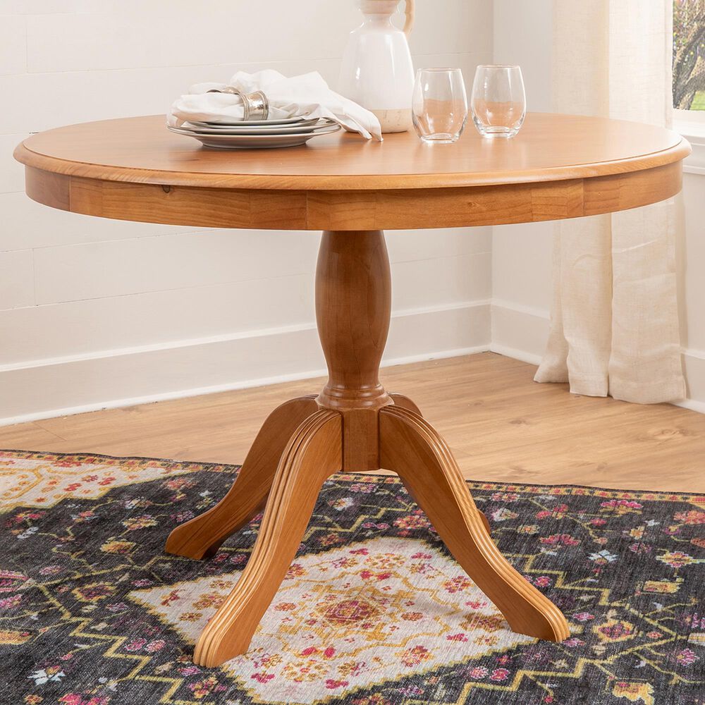 Linon Home Decor Tobin Dining Table in Caramel - Table Only, , large