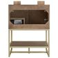 37B Mauri 24" Single Bathroom Vanity with Metal Baase in Walnut Drift with High-Profile 4" White Composite Stone Top, , large
