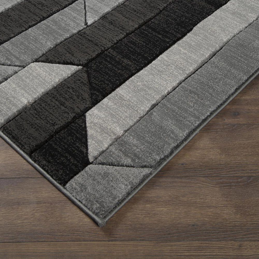 Ashley Chayse 6&#39;6&quot; x 9&#39;6&quot; Black and Gray Area Rug, , large