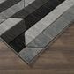 Ashley Chayse 6"6" x 9"6" Black and Gray Area Rug, , large