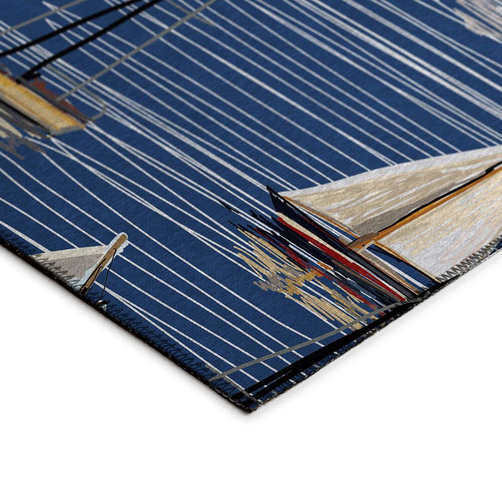 Dalyn Rug Company Harbor HA8 1&#39;8&quot; x 2&#39;6&quot; Navy Indoor/Outdoor Area Rug, , large