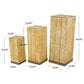 Maple and Jade 3-Piece Side End Pedestal Table Set in Oiled Brown, , large