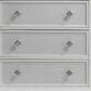 New Heritage Design Stardust 6-Drawer Dresser and Mirror in White and Silver, , large