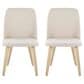 Lumisource Toriano Side Chair with Cream Cushion in Natural (Set of 2), , large