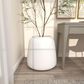 Maple and Jade 20" Short Floor Decorative Vase in Polished White, , large