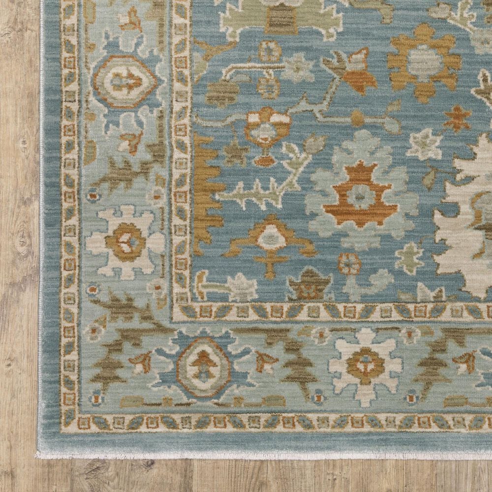 Oriental Weavers Maeve MAE02 Blue and Rust 2&#39;3&quot; x 7&#39;6&quot; Runner, , large
