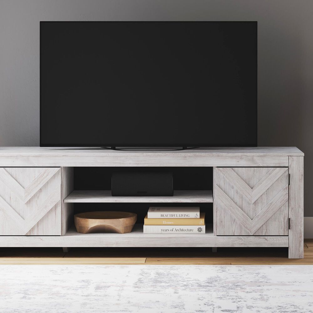 Ashley Cayboni 71" LG TV Stand in Whitewash, , large
