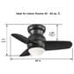 Minka-Aire Spacesaver 26" Ceiling Fan with LED Light in Coal, , large