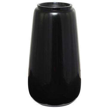 Maple and Jade 30" Tall Floor Decorative Vase in Polished Black, , large