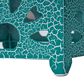 Hearth and Haven Galore 14" Outdoor Hexagon Metal Side Table with Sunburst Cut Out Design in Teal, , large