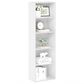 HOMLUX 5-Tier Reversible Bookshelf with Decorative Open Shelves in White, , large