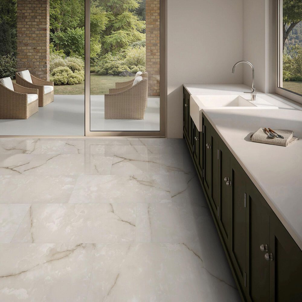 Shaw Astoria Chiffon 24" x 48" Polished Porcelain Tile, , large