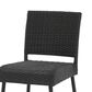 Hearth and Haven Outdoor Rattan Armless Barstool in Dark Brown (Set of 2), , large