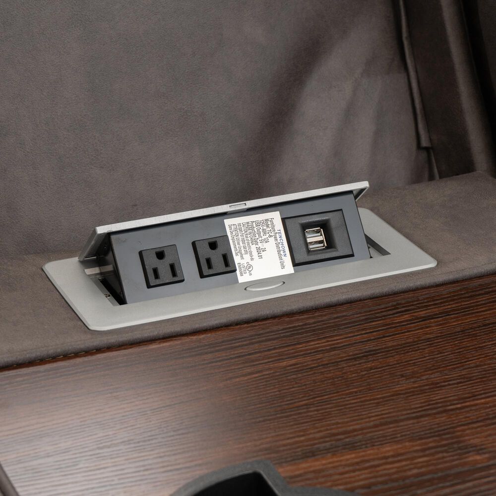 Linon Home Decor Galloway Manual Sofa in Stone Gray, , large