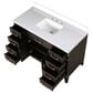 Lexora Home Laurel 48" Single Bathroom Vanity in Brown Oak with White Quartz Top and Rectangular Sink, , large