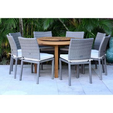 International Home Miami Sivi 9-Piece Round Patio Dining Set in Grey and Light Oak, , large