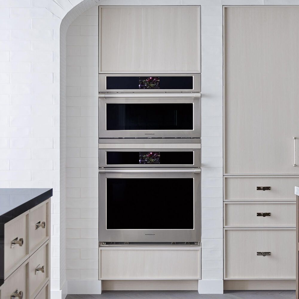 Monogram Statement 30" Single Electric Wall Oven with 240V Advantium Technology in Stainless Steel, , large