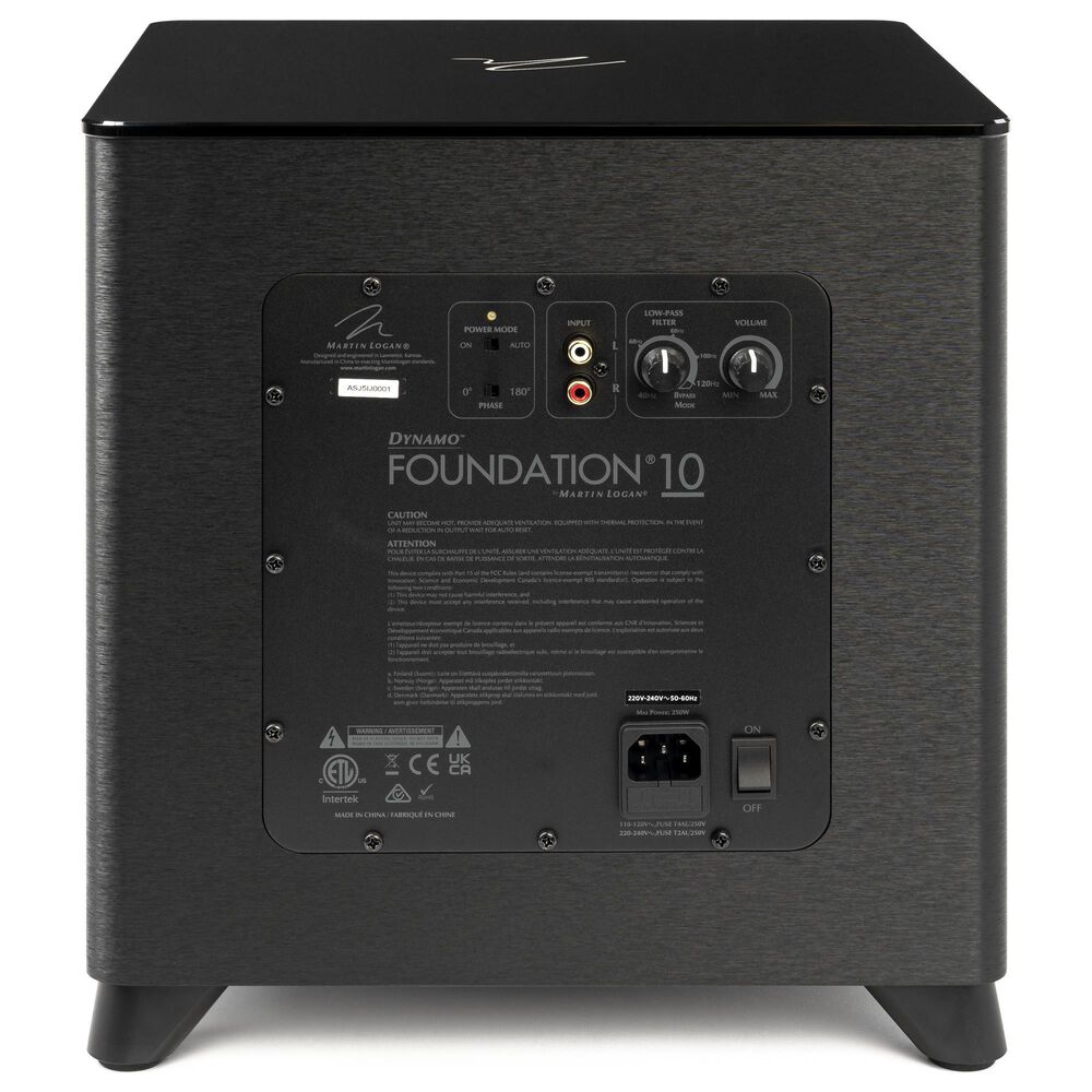 Martin Logan Dynamo 10&quot; Foundation Subwoofer in Black, , large