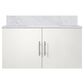 Lexora Home Geneva 36" Single Bathroom Vanity in Glossy White with 2 cm White Carrara Marble Top and Rectangular Sink, , large