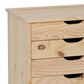 Linon Home Decor Cary 6-Drawer Wide Rolling Cart in Unfinished, , large