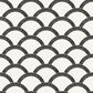 Tempaper 28 sq. ft. Mosaic Scallop Black & Cream Peel and Stick Wallpaper, , large